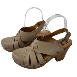 Kork-Ease Cream Leather Women's Mules